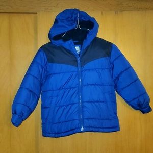Old Navy Blue/Black Hoodie Winter Boys Jacket Size XS (5)